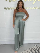 Fashion Expert Satin Wrapped Chest Loose Sexy Women's Jumpsuit - kinko